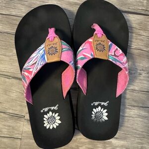 Yellow Box Pink Floral Sandals